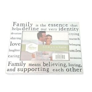 Home Elements Family  Silver Picture Frame 3.5x5 New Sealed WIC173017
